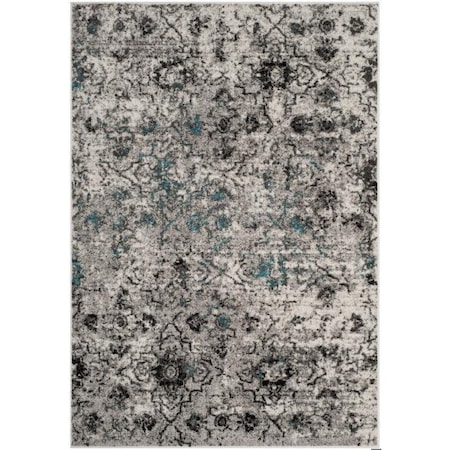 Safavieh Adirondack Power Loomed Square Area Rug, Grey and Black - 6 x 6 ft. ADR135C-6SQ
